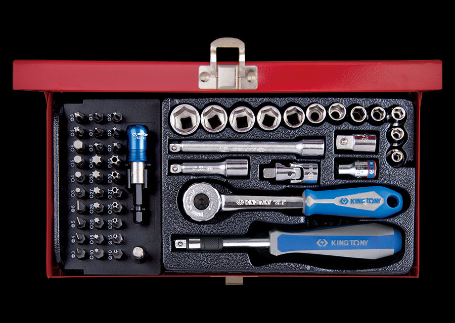 Coffret 1/4"  51 pièces douilles et embouts