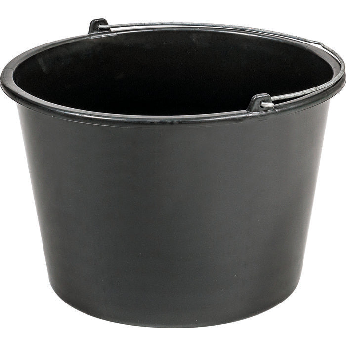 Seau plastique noir avec anse 16 litres