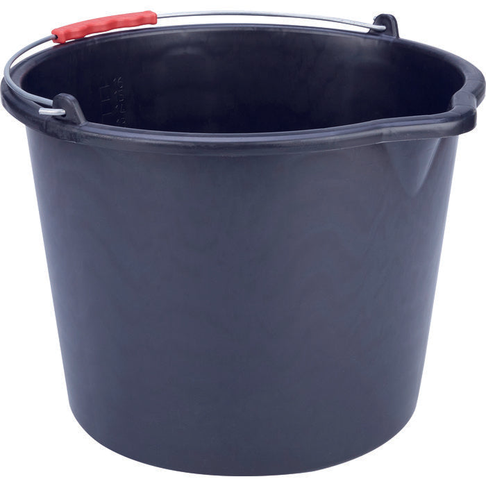 Seau plastique noir bec verseur avec anse 16 litres