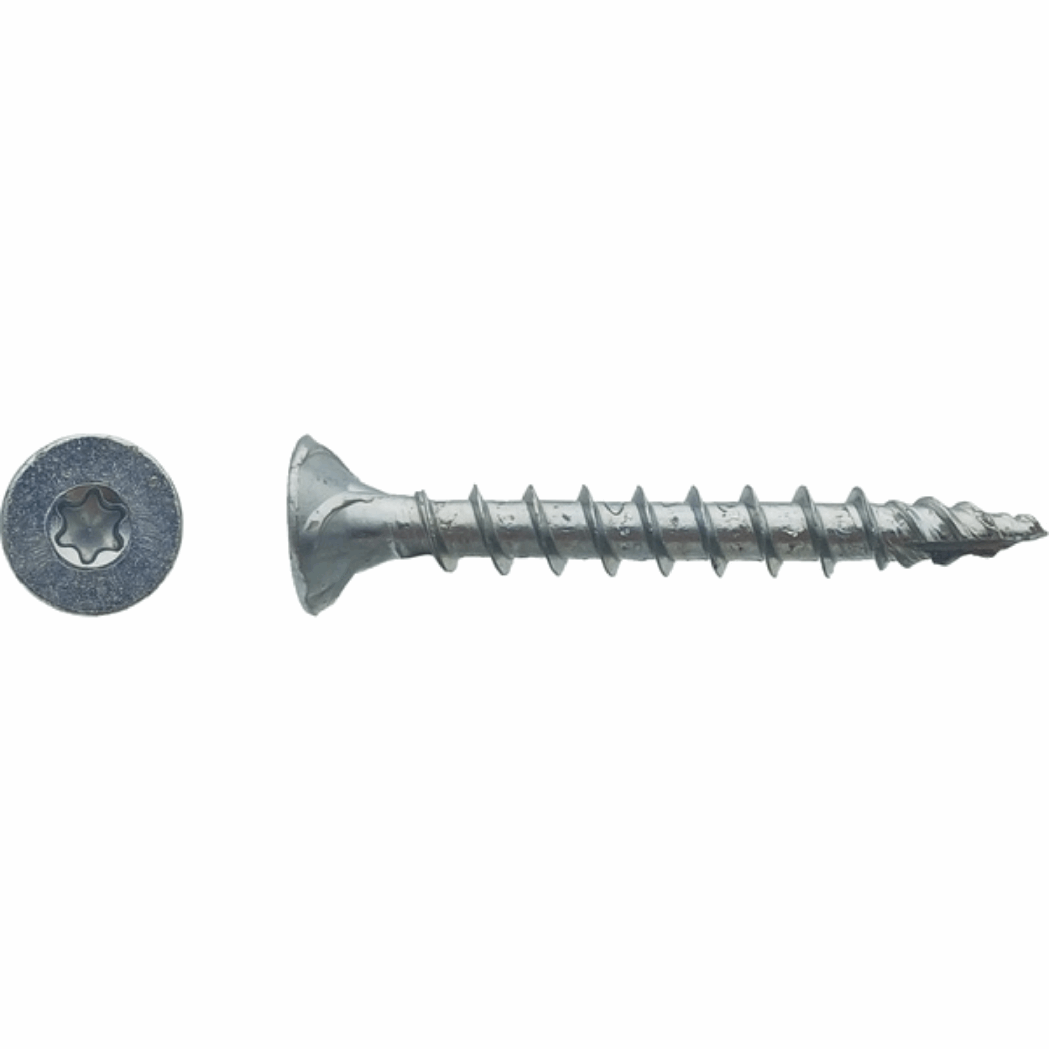 Vis bois FX5 tête fraisée torx filtage total Zingué blanc 