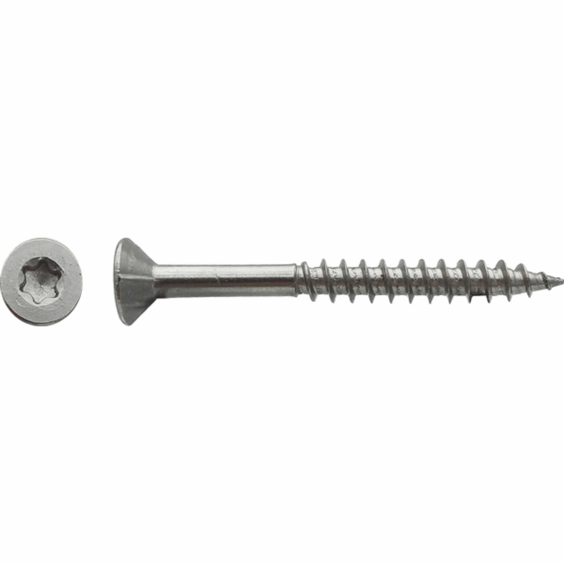 Vis pour panneaux agglo tête frisée torx filetage partiel Inox A2 