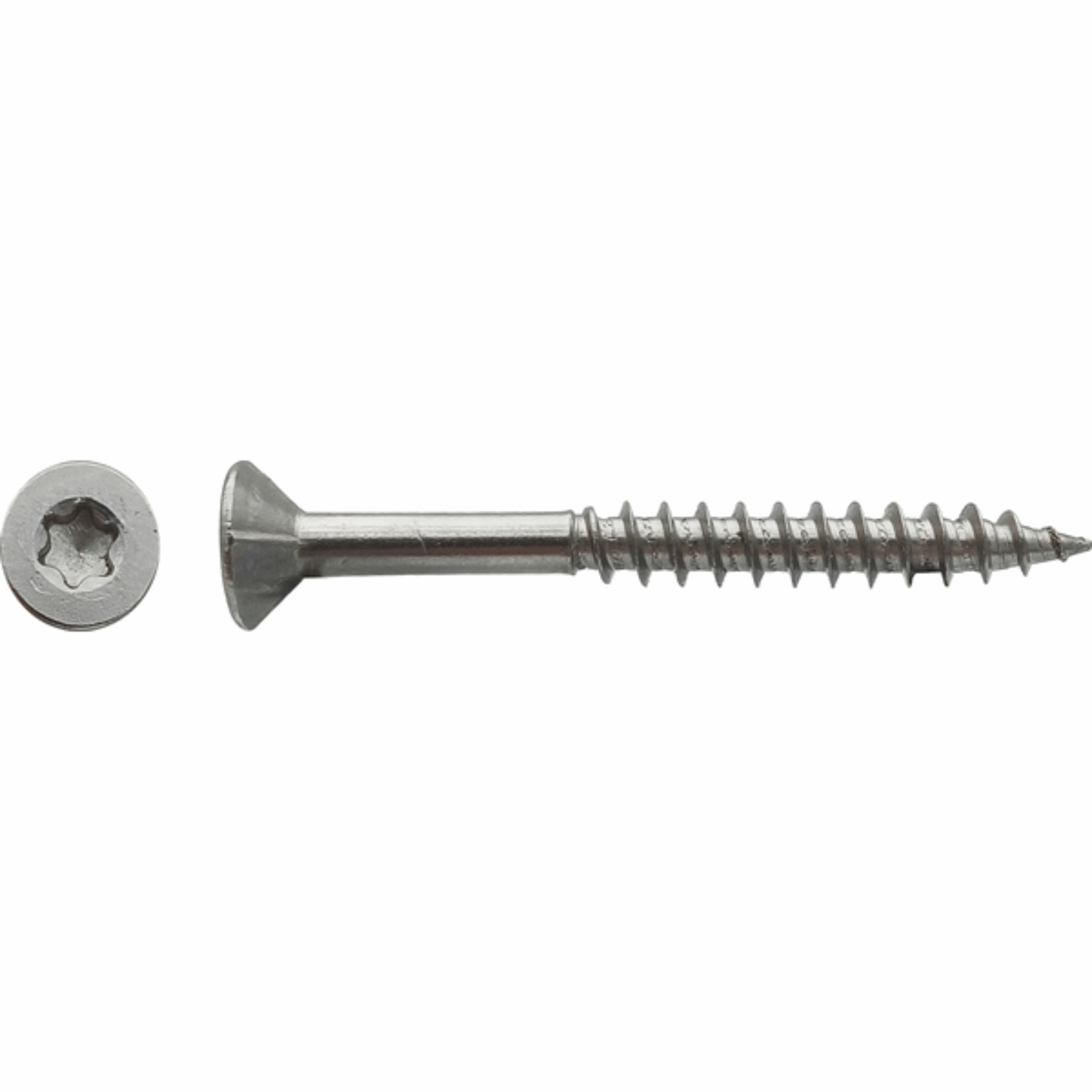Vis pour panneaux agglo tête frisée torx filetage partiel Inox A2 