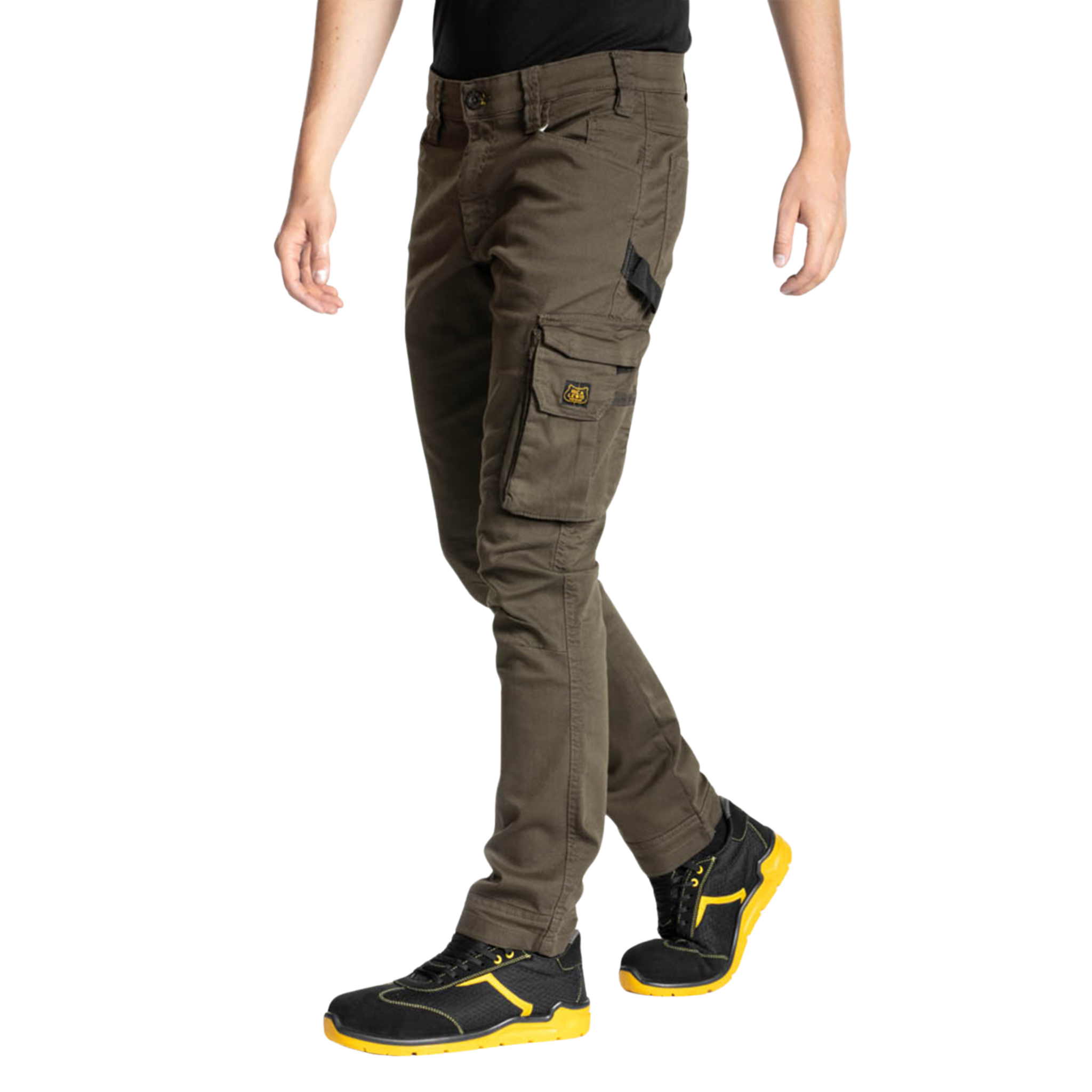 Jeans multi-poches stretch Fibreflex Vert Olive