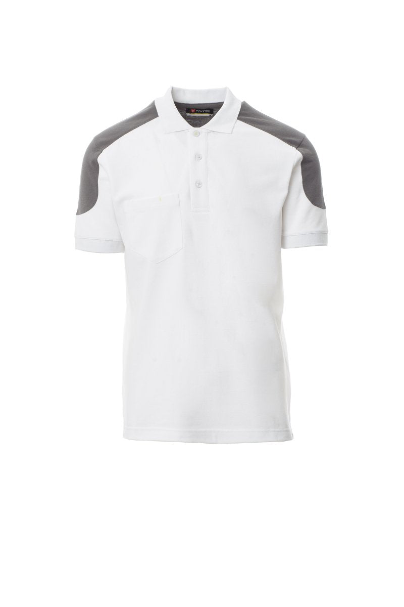 Polo bicolore avec petite poche poitrine à manches courtes