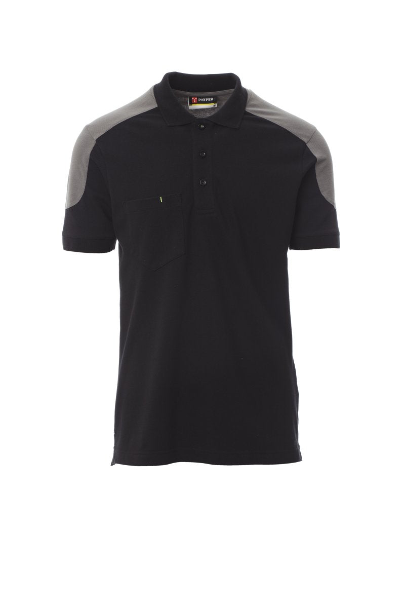 Polo bicolore avec petite poche poitrine à manches courtes