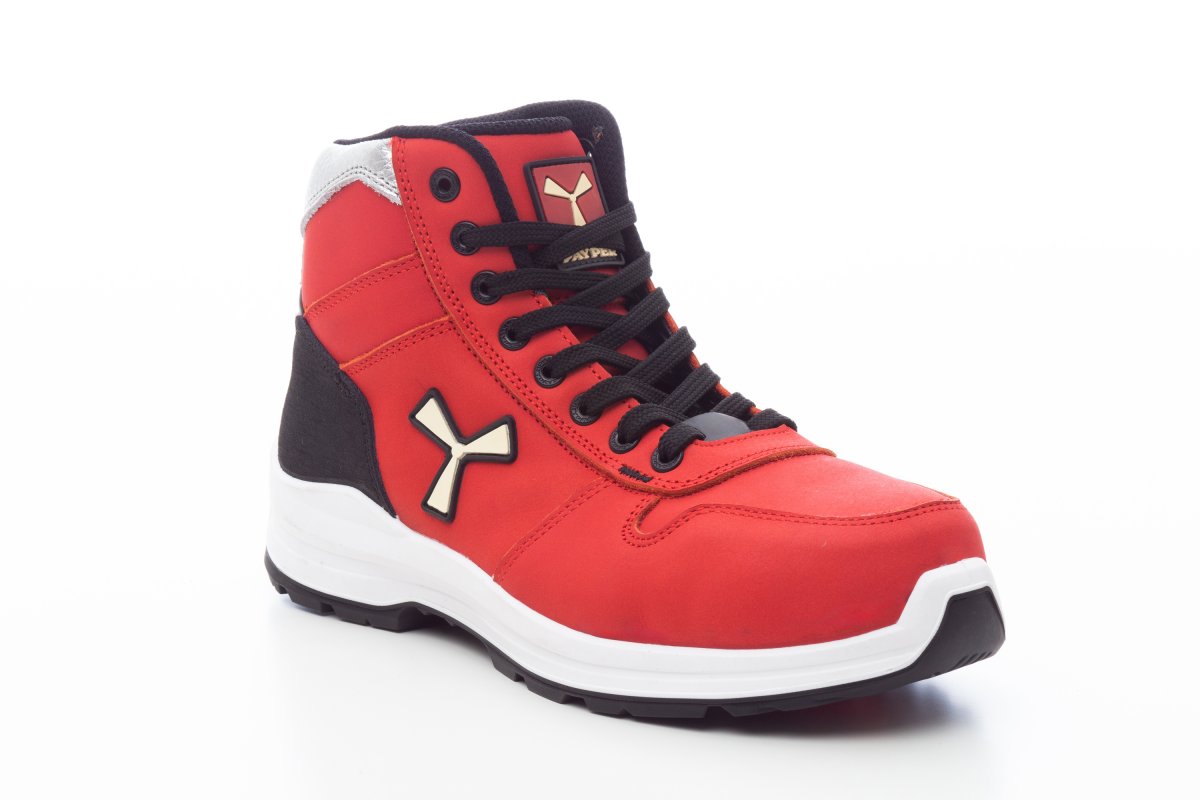 Chaussure de sécurité haute antistatique femme S3 NBK GET FORCE MID LD S3-NBK ROUGE 35 / 42