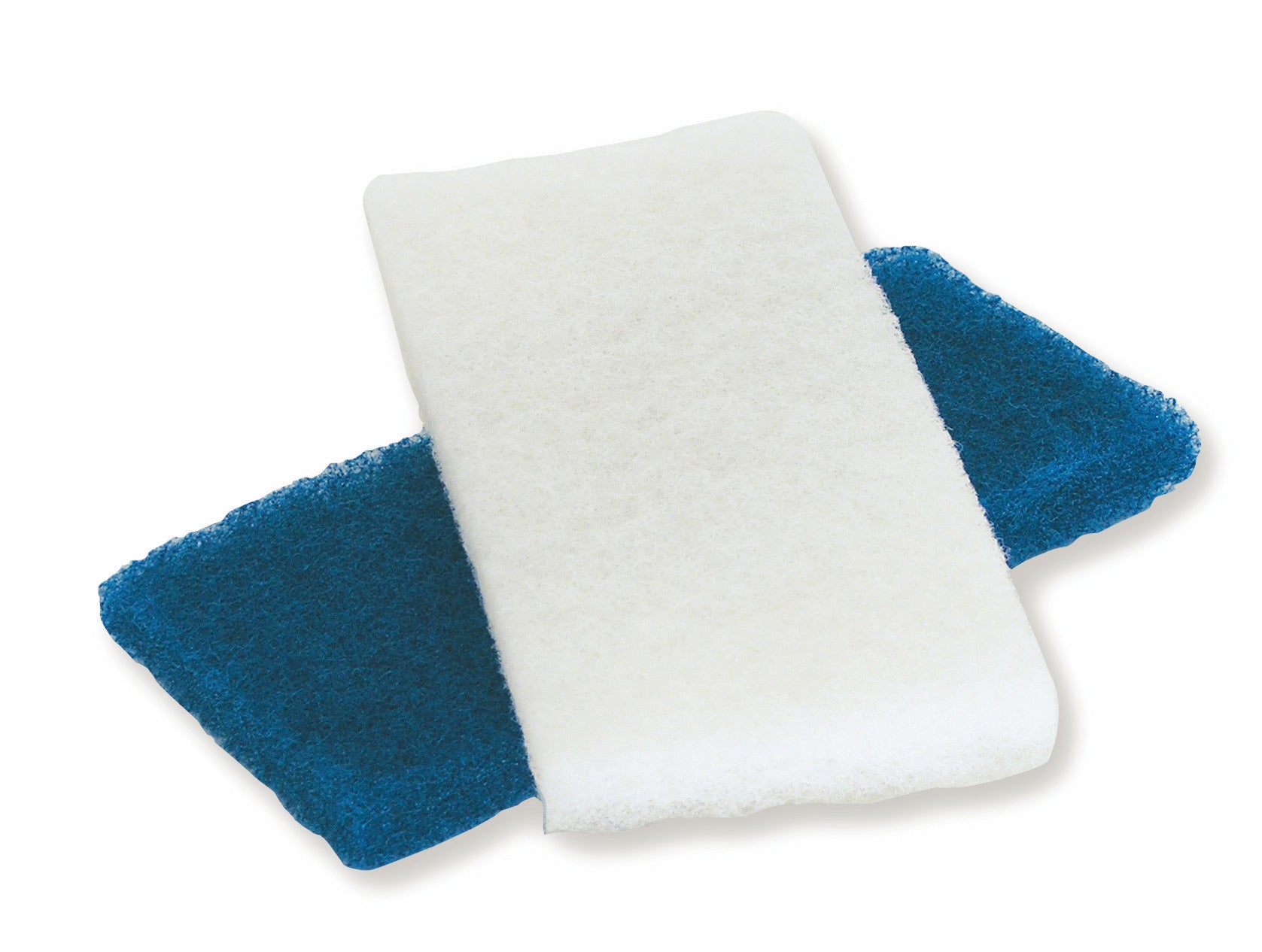LOT DE TAMPONS ABRASIFS : 1 BLEU + 1 BLANC