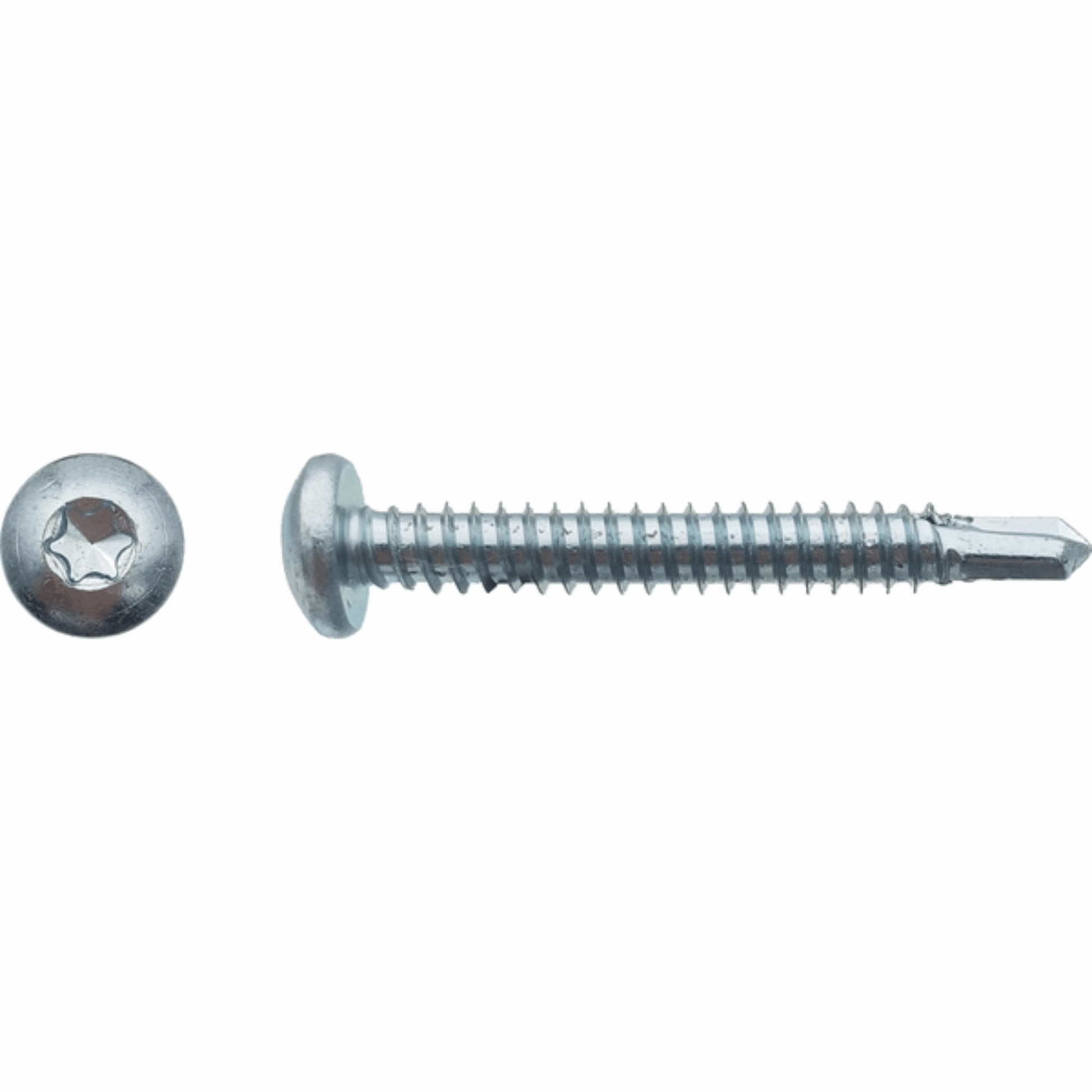Vis autoperceuse tête cylindrique empreinte torx Zingué blanc 