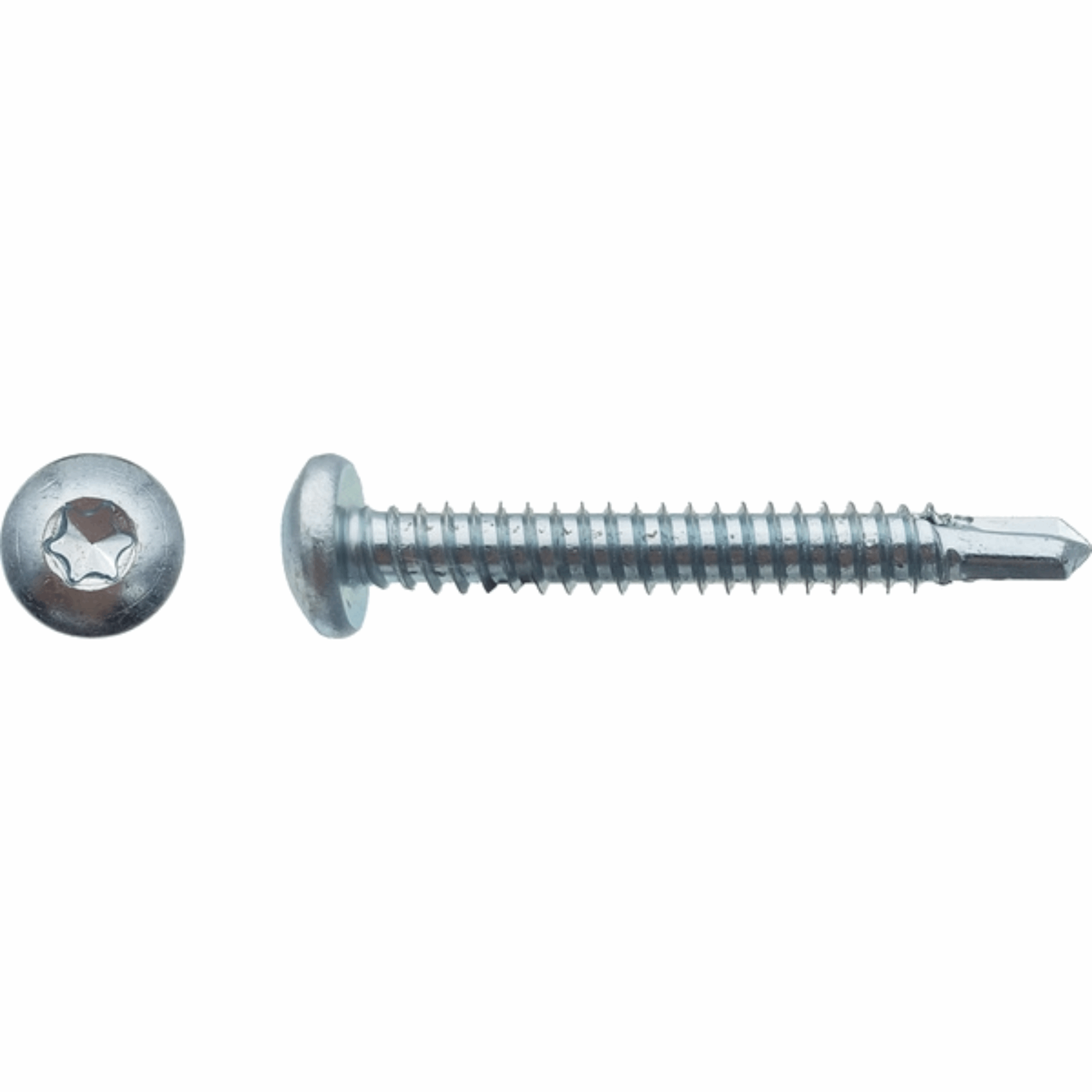 Vis autoperceuse tête cylindrique empreinte torx Zingué blanc 