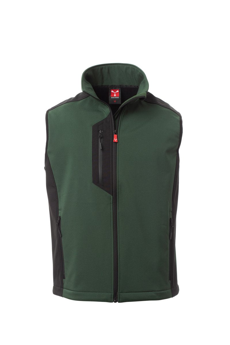 Gilet softshell sans manches bicolore fermeture par zip