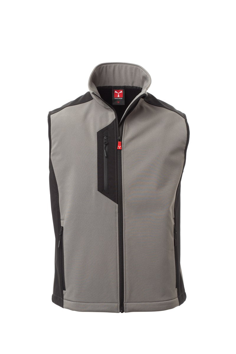 Gilet softshell sans manches bicolore fermeture par zip