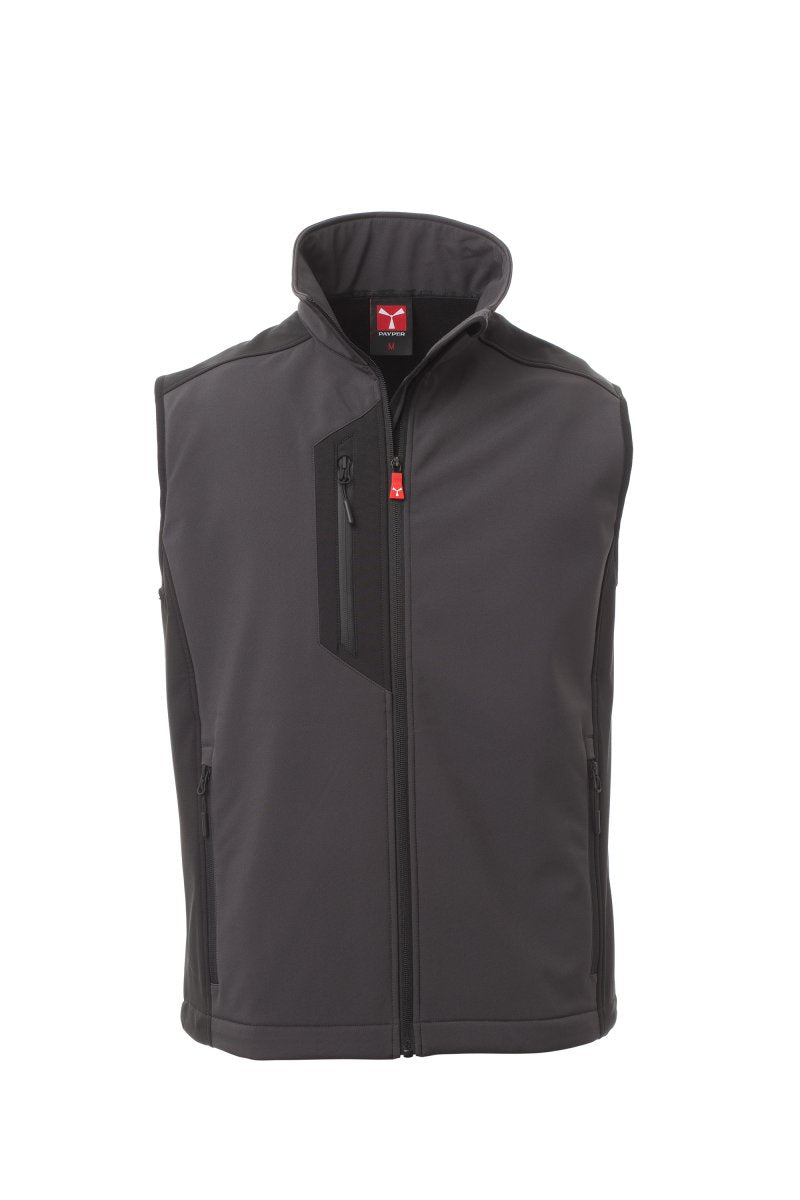 Gilet softshell sans manches bicolore fermeture par zip