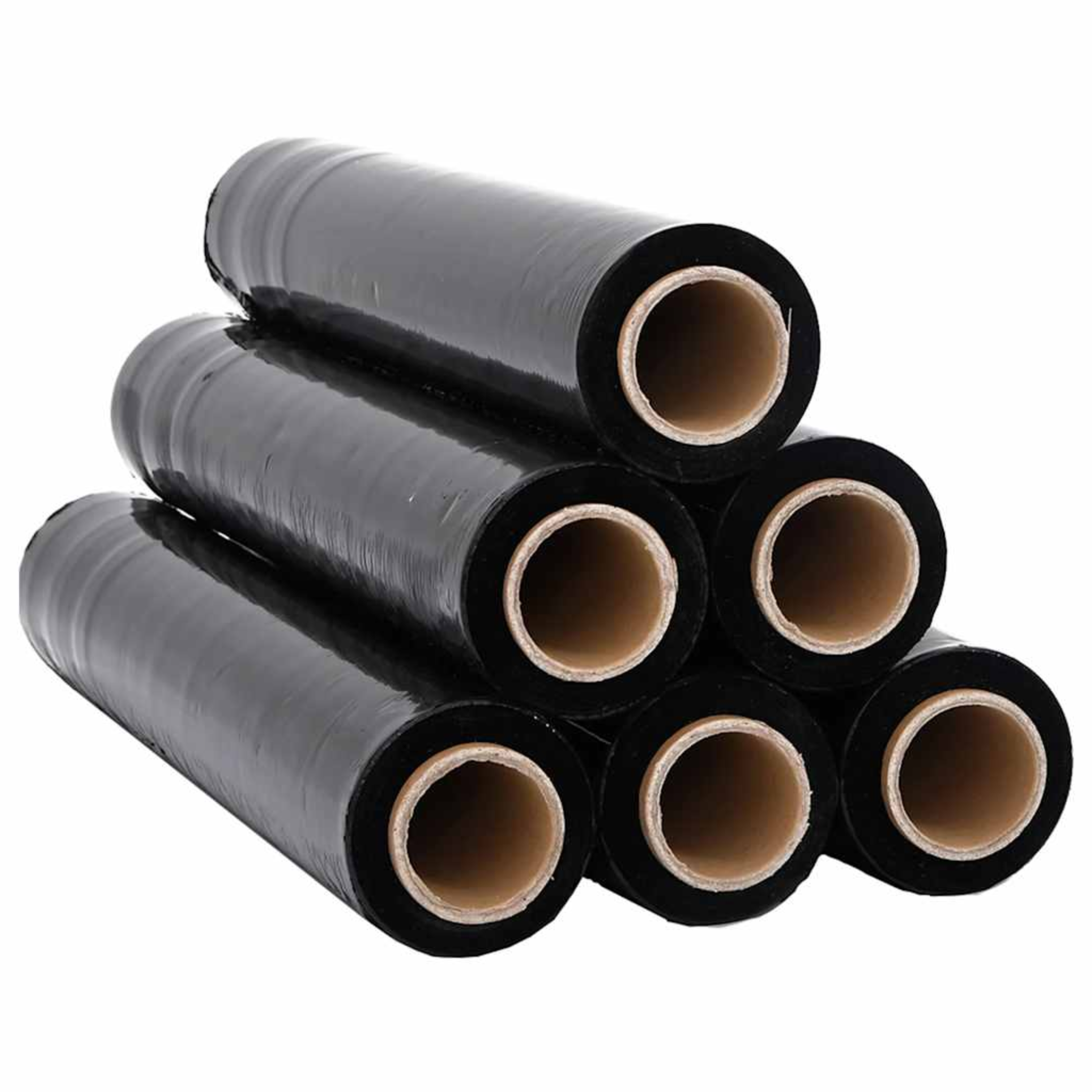 Film étirable L300m l.500mm épaisseur 20µm noir Carton 6 rouleaux