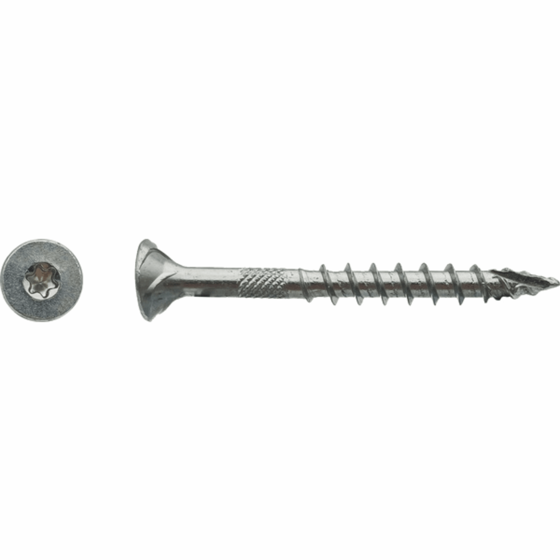 Vis bois FX5 tête fraisée torx filtage partiel Zingué blanc 