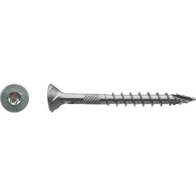 Vis bois FX5 tête fraisée torx filtage partiel Zingué blanc - Ø6