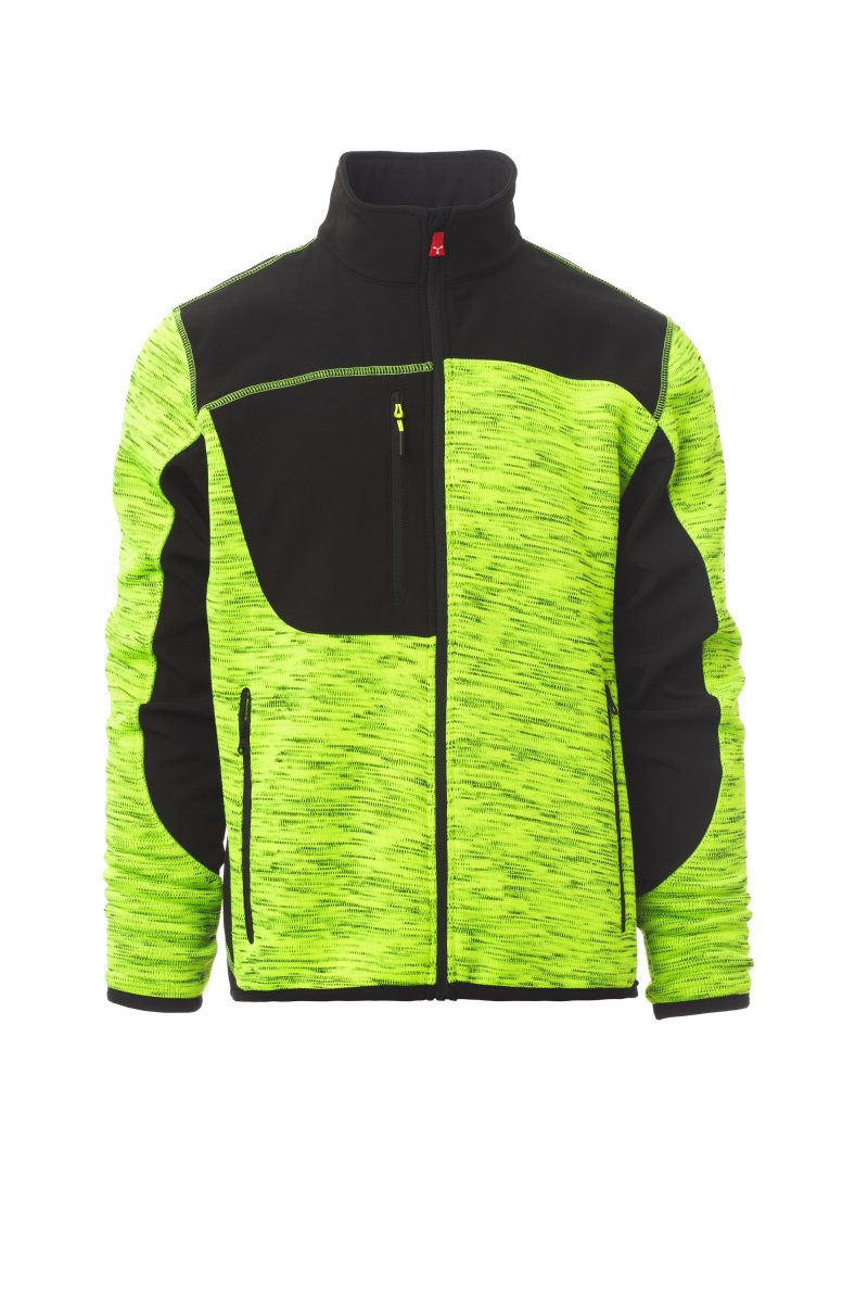 Veste tricot avec insert soft-shell fermeture Zip