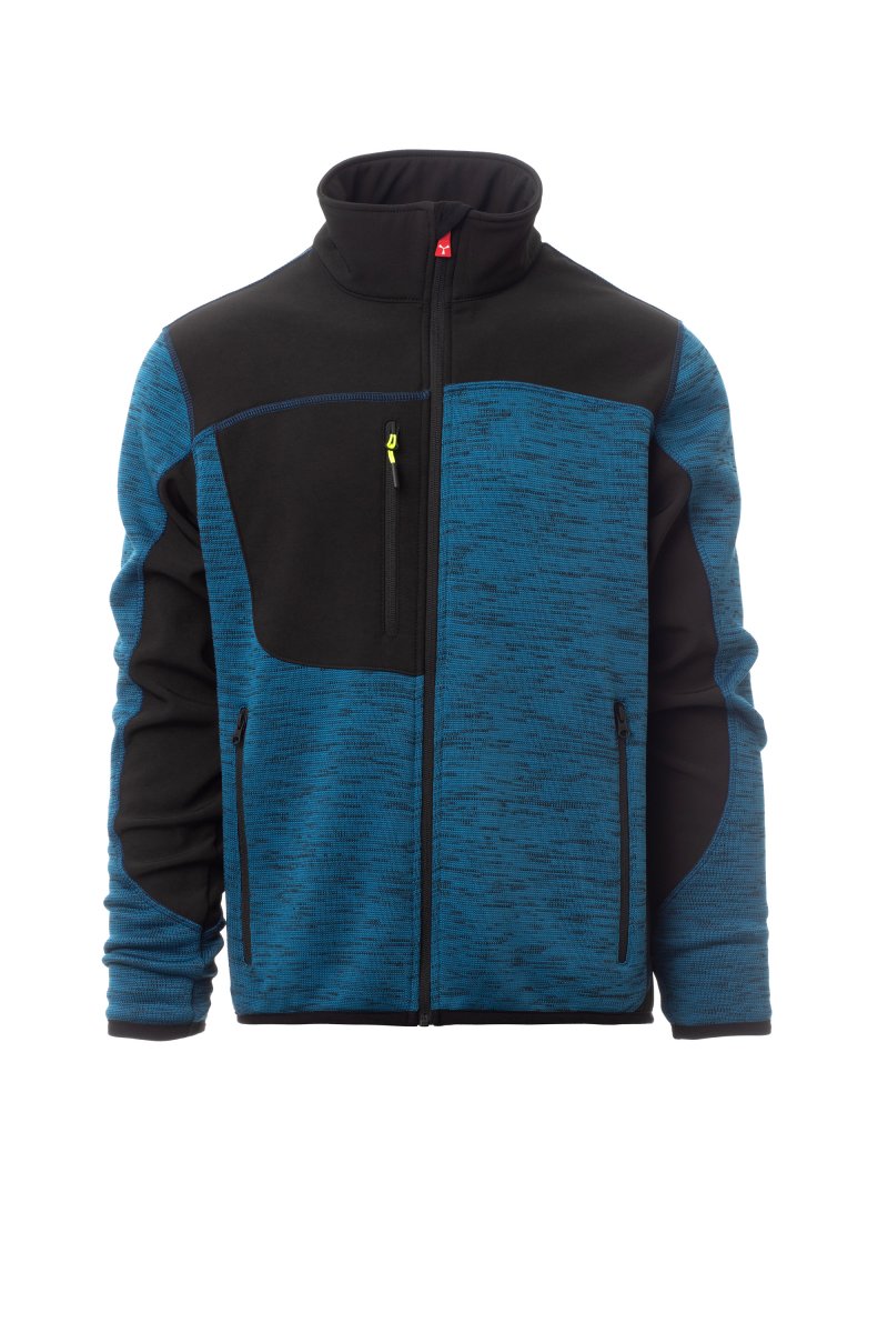 Veste tricot avec insert soft-shell fermeture Zip