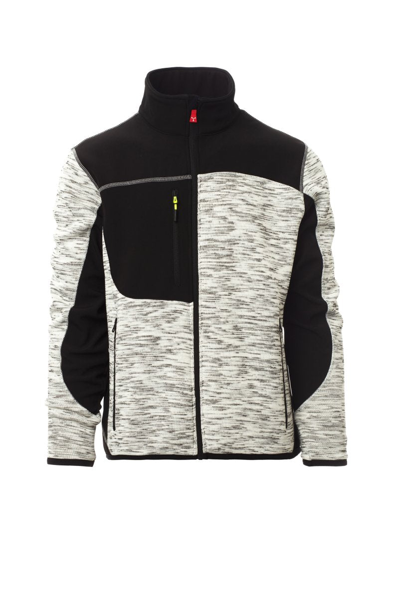 Veste tricot avec insert soft-shell fermeture Zip