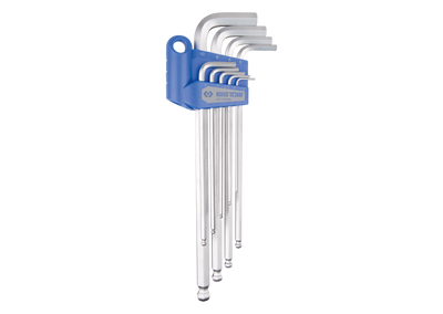 Jeu de 9 clés mâles 6 pans extra longues Ball Point