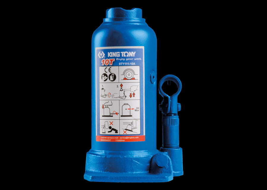 Cric bouteille hydraulique à vérin 1 étage et rehausse