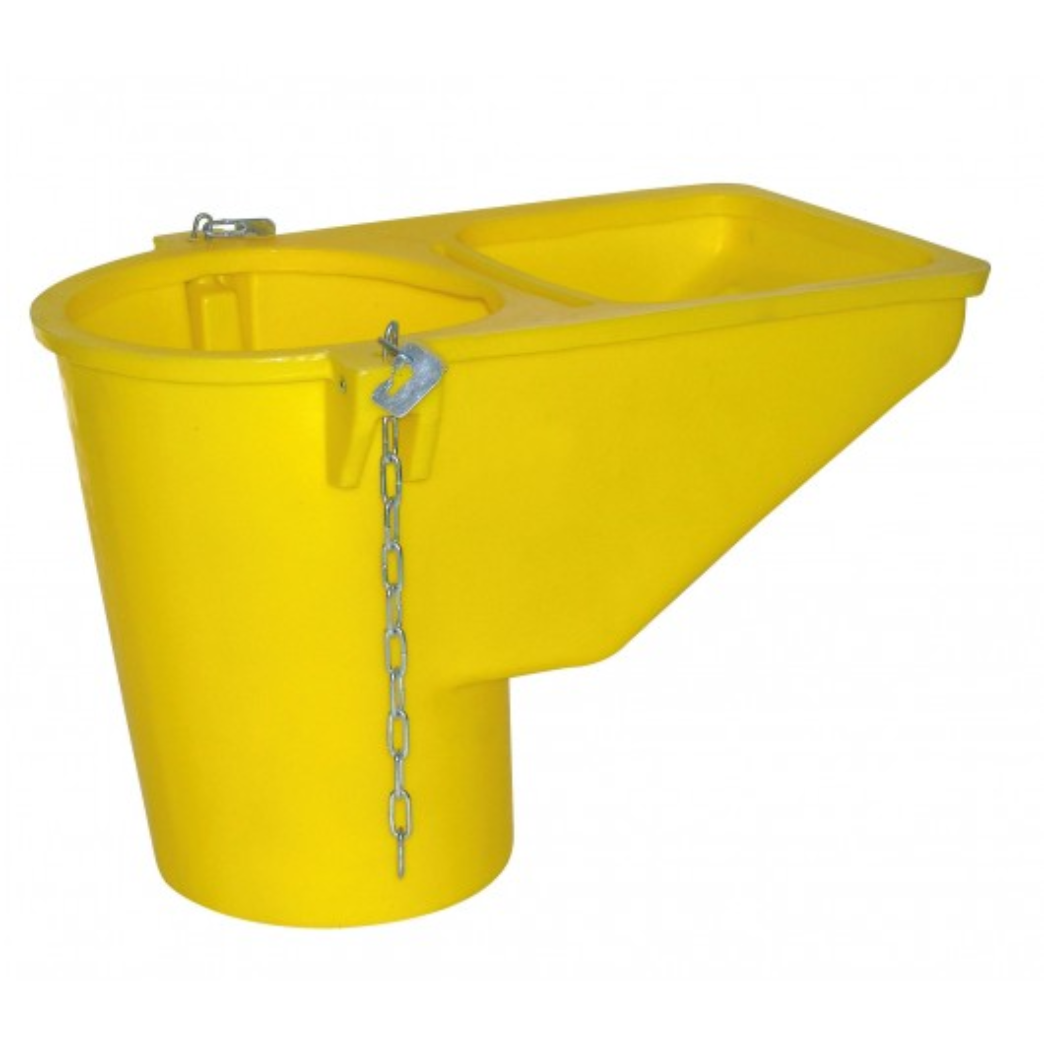 ENTONNOIR GOULOTTE A GRAVATS JAUNE AV/MOUSQUETONS