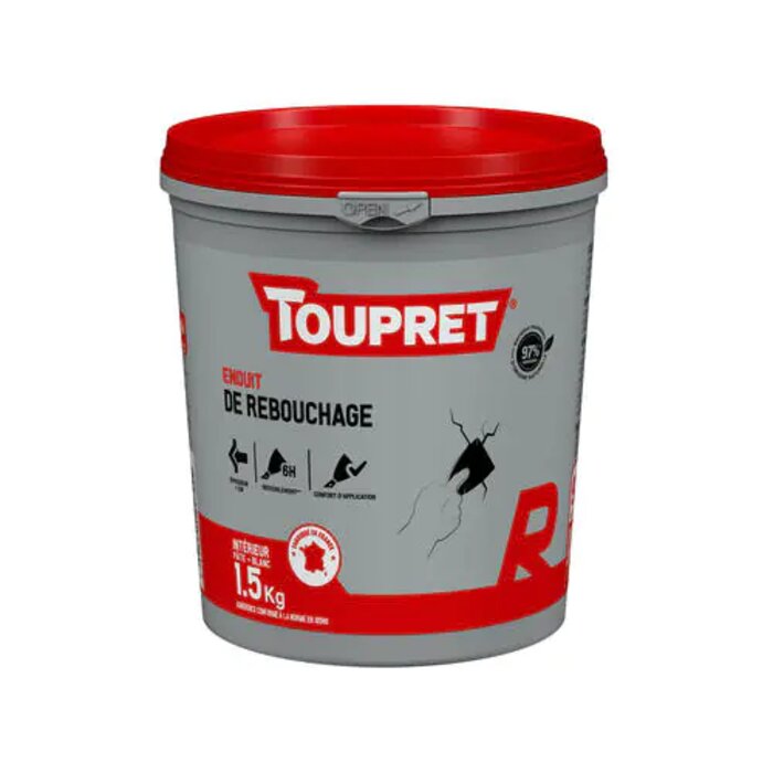 Enduit de rebouchage intérieur pot 1,5kg