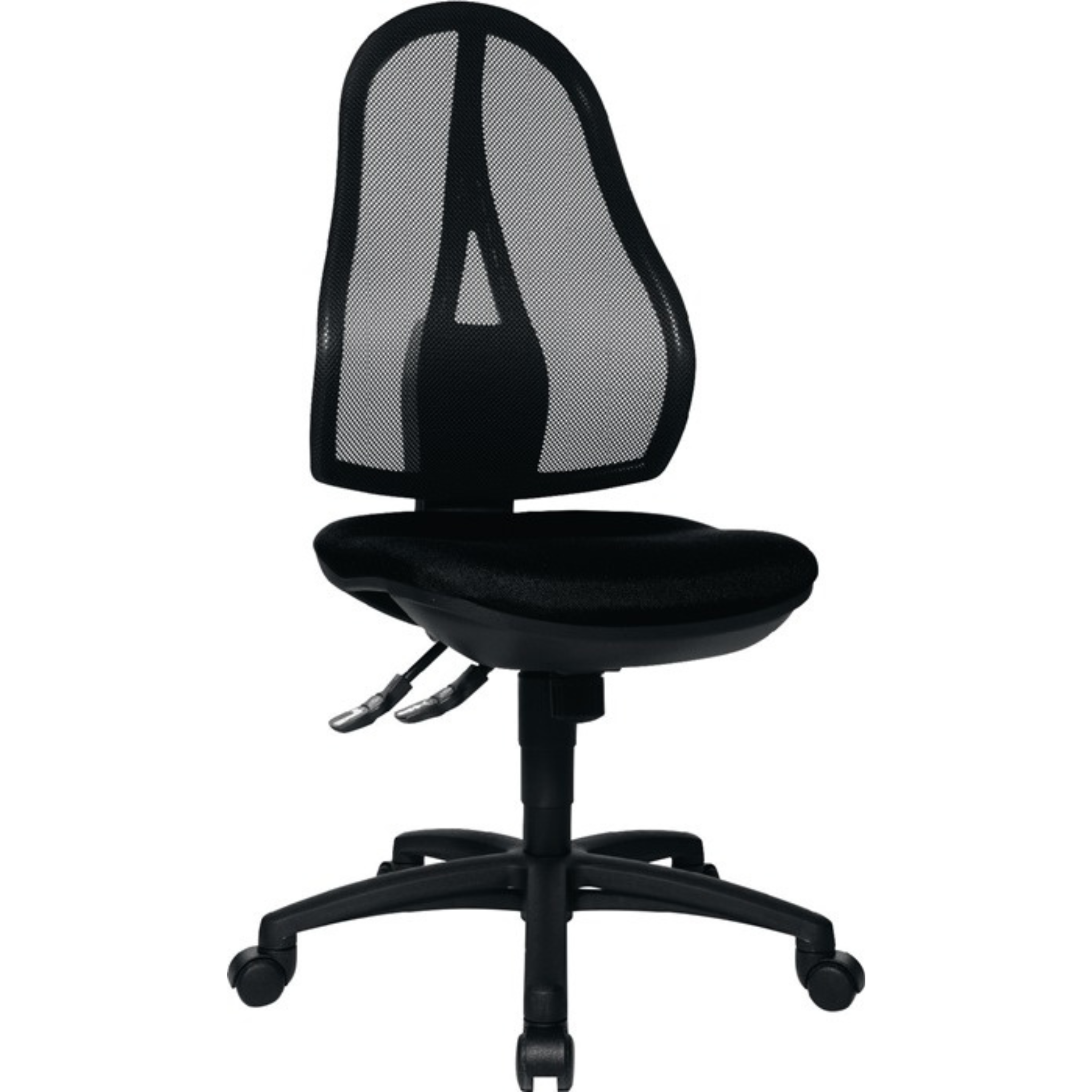 Chaise de bureau pivotante avec technique de synchr. ponctuelle noire 430-510 mm
