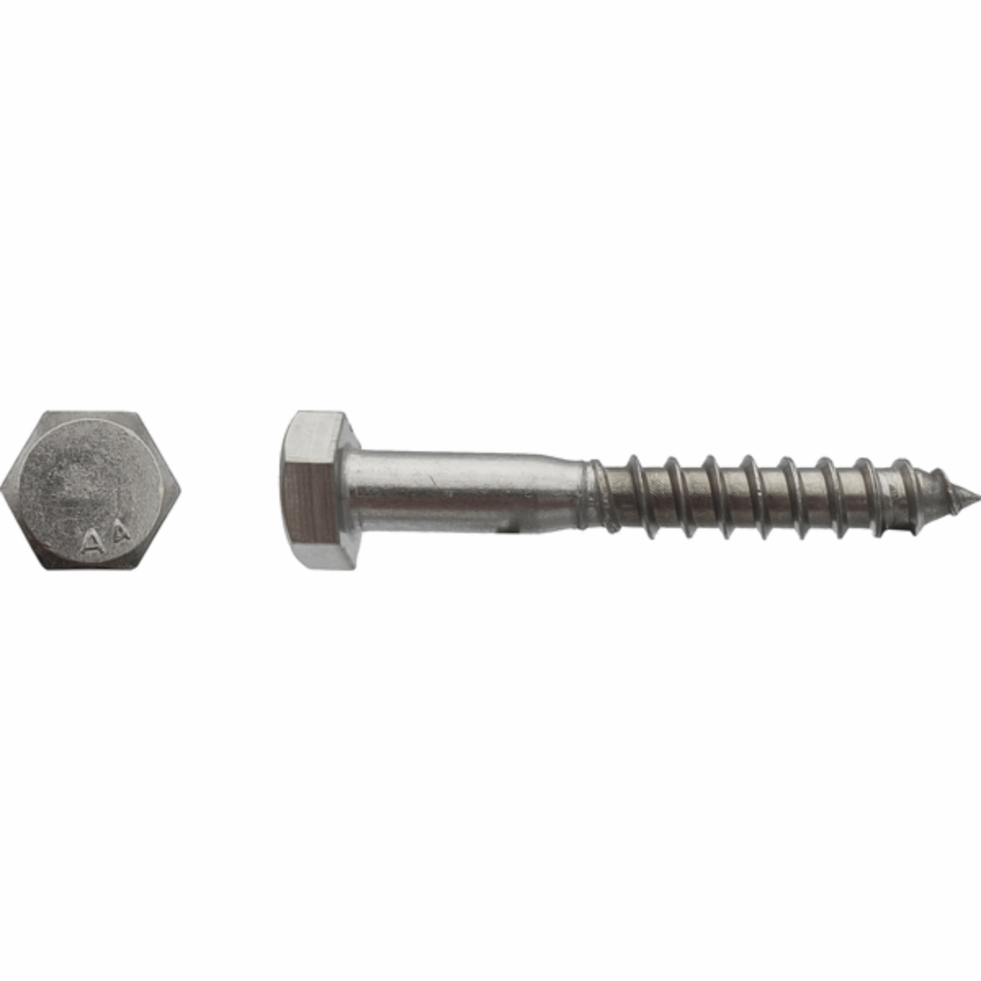 Tirefond vis bois tête hexagonale Inox A4 