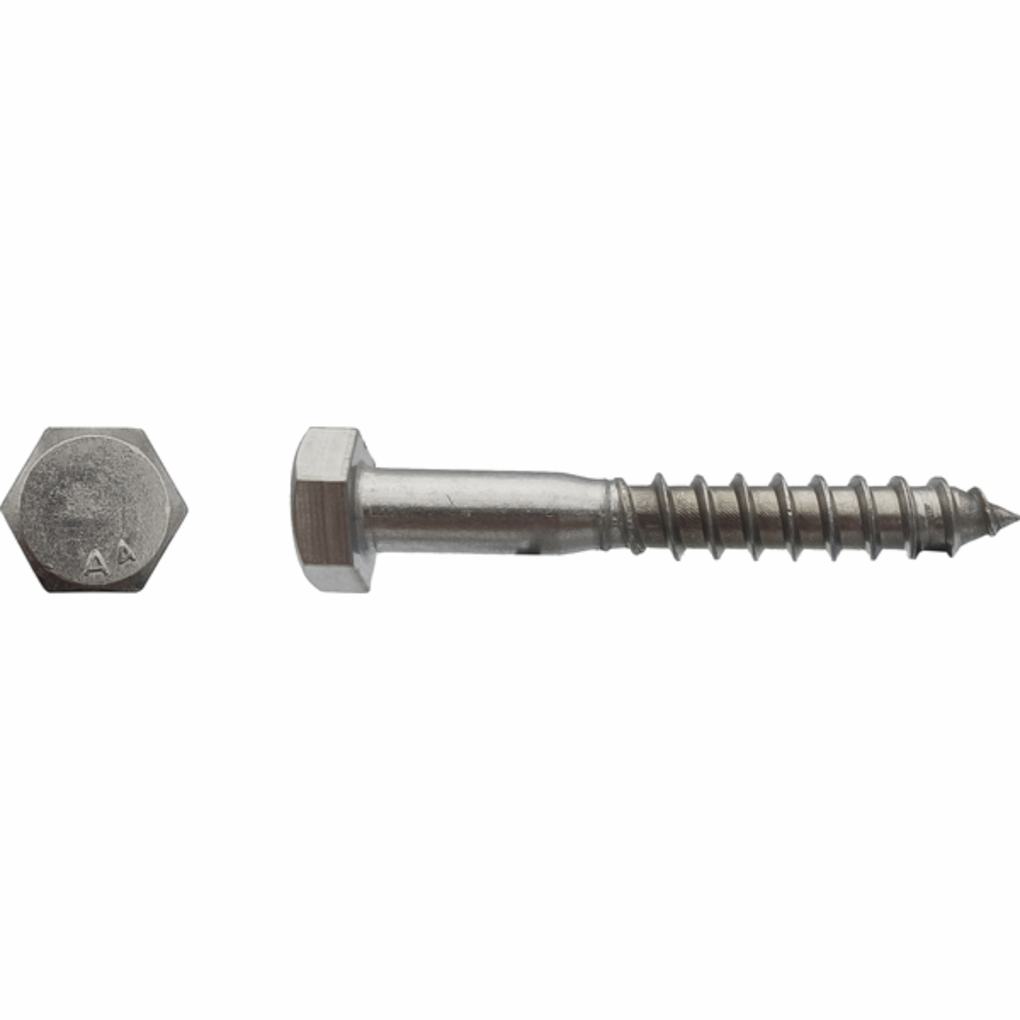 Tirefond vis bois tête hexagonale Inox A4 