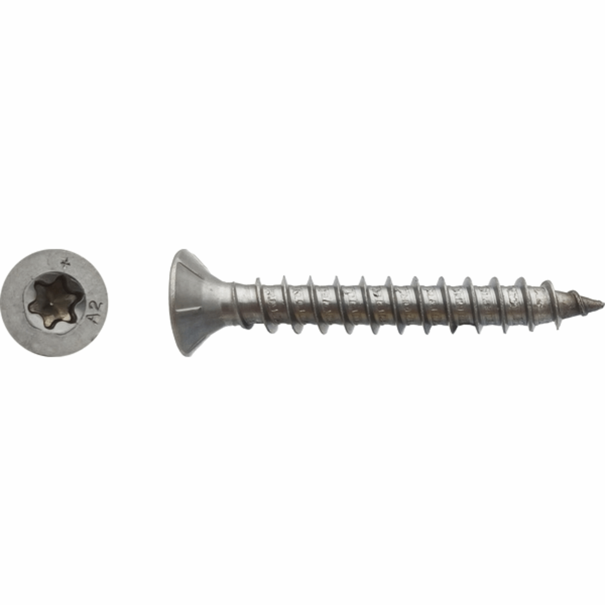 Vis pour construction bois tête fraisée torx inox A2 