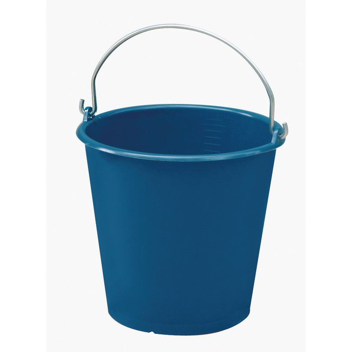Seau industriel bleu gradué avec anse 16 litres