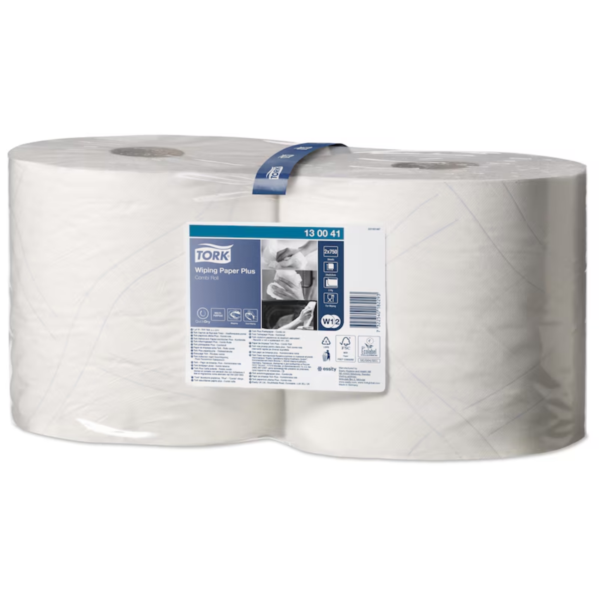 Essuie-tout TORK 130041 L.340xl.235mm, blanc, 2 couches, gaufré lot de 2 bobines