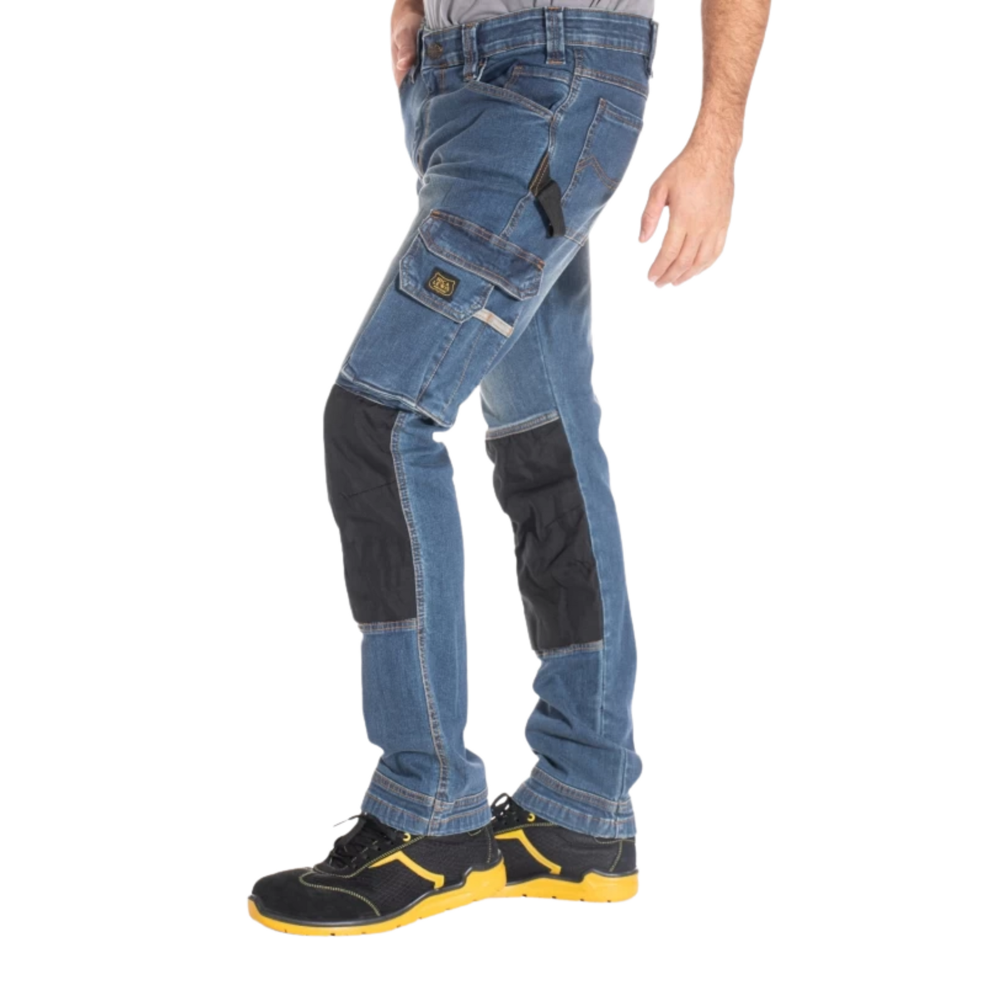 Jeans multi-poches stretch avec emplacements pour genoullières Fibreflex Denim Stone Brosse