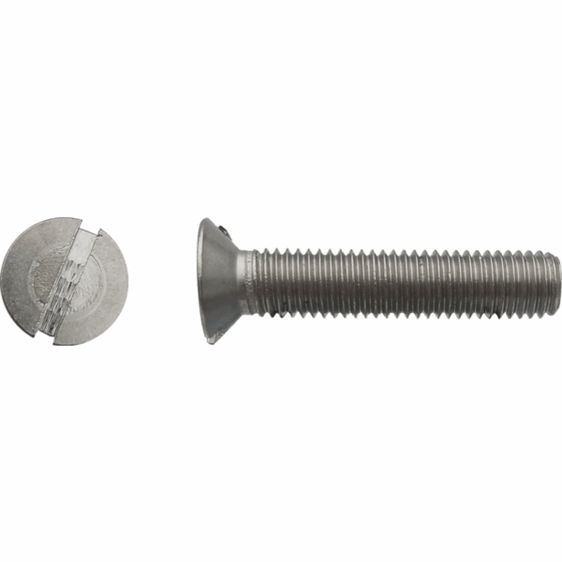 Vis à métaux tête fraisée fendue Inox A4 