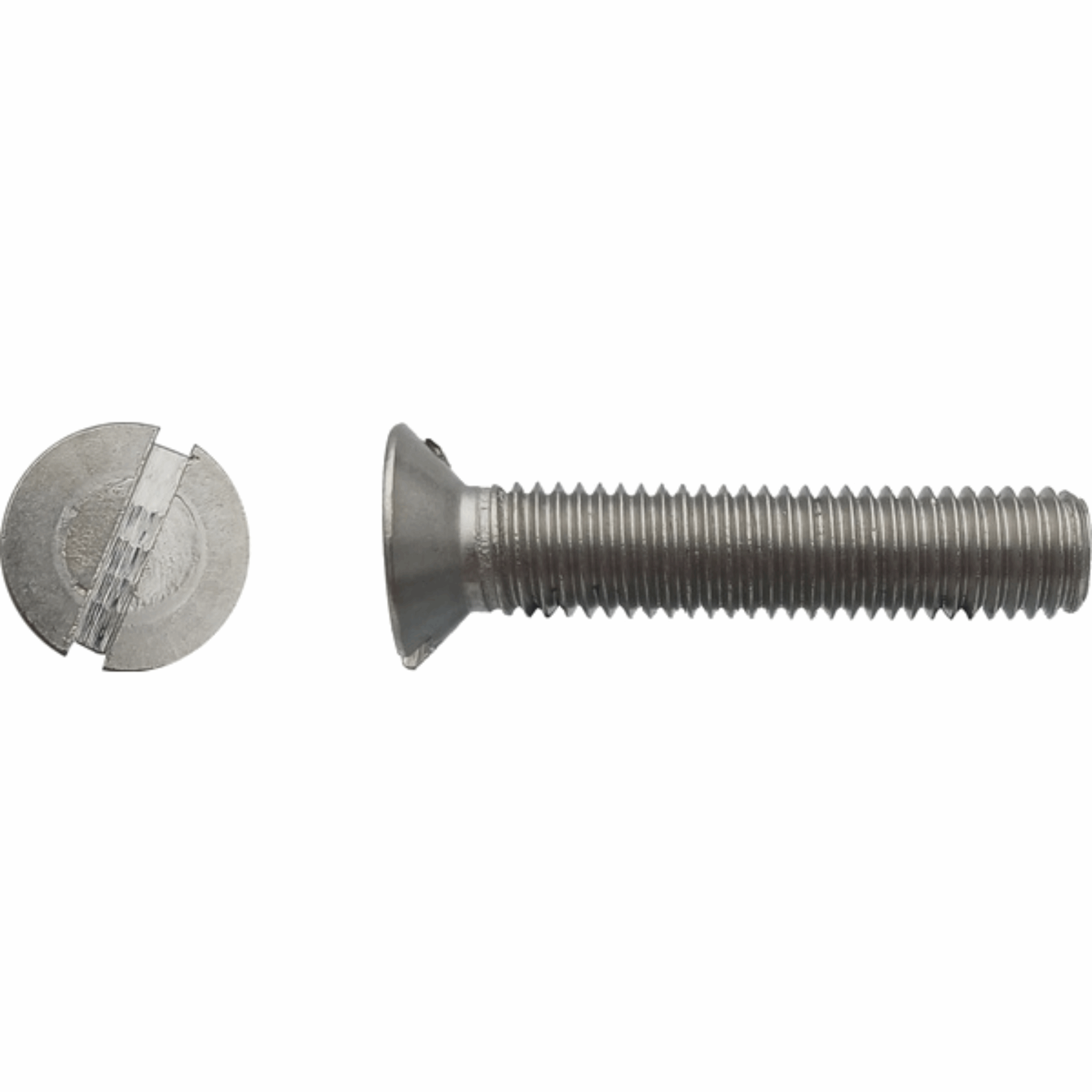 Vis à métaux tête fraisée fendue Inox A4 