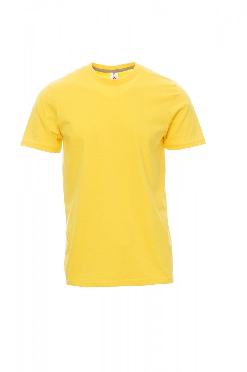 Tee shirt homme encolure ras le cou à manches courtes SUNSET JAUNE XS / 5 XL