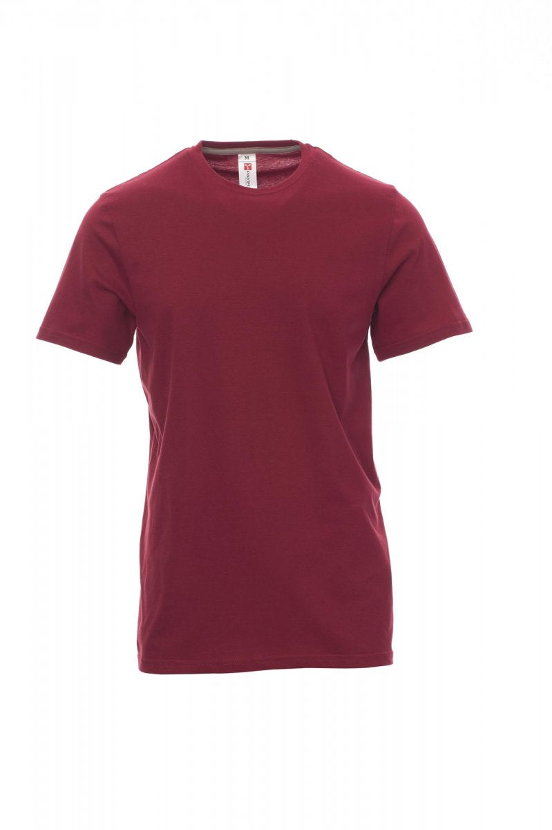 Tee shirt homme encolure ras le cou à manches courtes SUNSET BORDEAUX XS / 5 XL