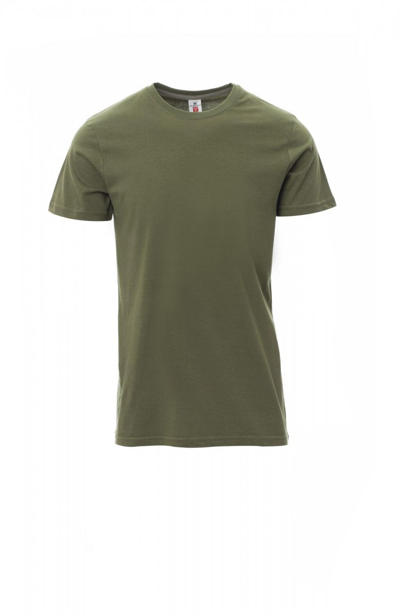 Tee shirt homme encolure ras le cou à manches courtes SUNSET VERT MILITAIRE XS / 5 XL