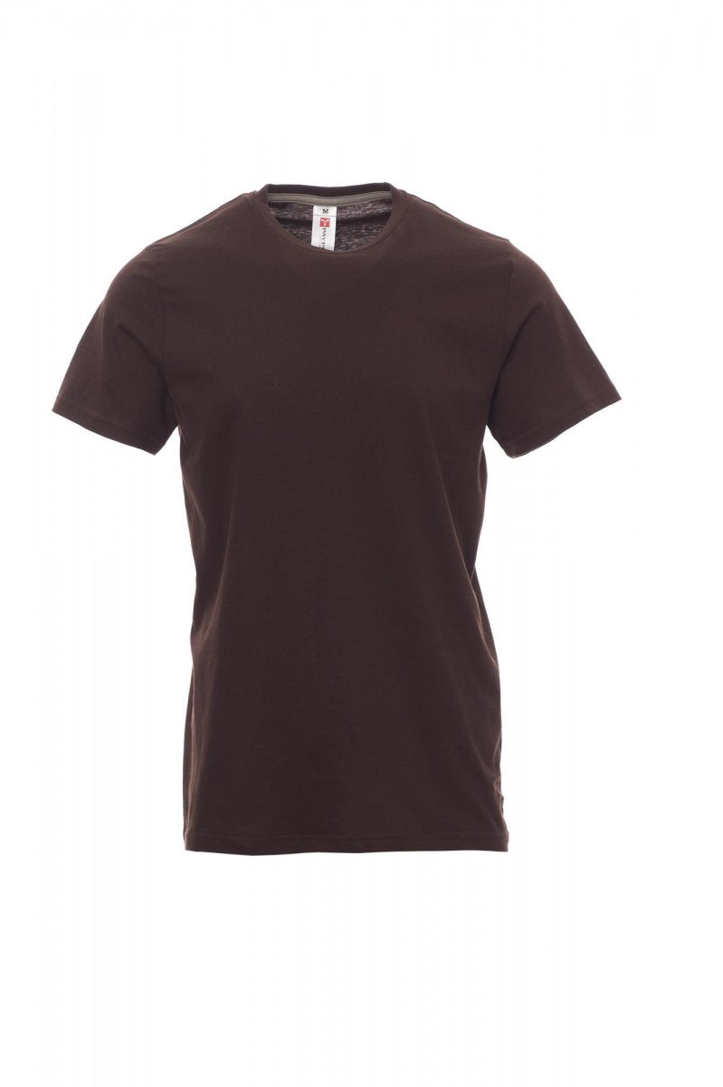 Tee shirt homme encolure ras le cou à manches courtes SUNSET MARRON XS / 5 XL