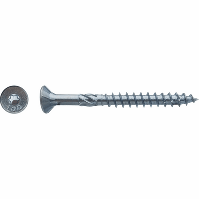 Vis pour construction bois TFX tête fraisante TX30 torx Zingué blanc - Ø6