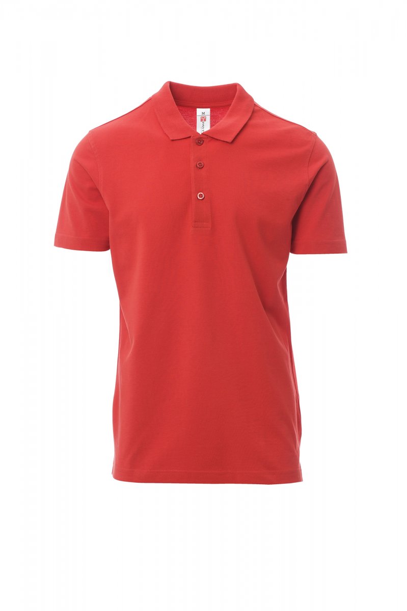 Polo homme 3 boutons à manches courtes ROME ROUGE XS / 5 XL