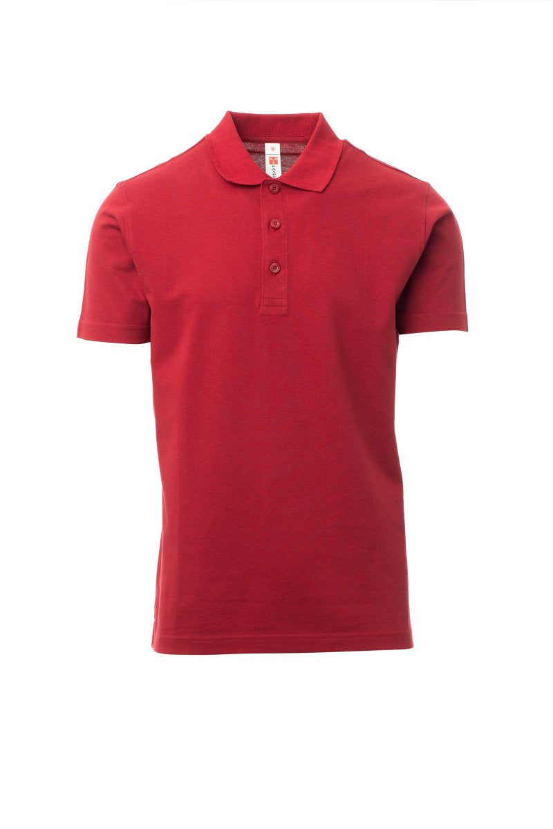 Polo homme 3 boutons à manches courtes ROME BORDEAUX XS / 5 XL