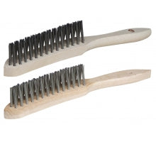 Brosse à manche 3 rangs fils métal acier inoxydable 35 mm 1 pièce