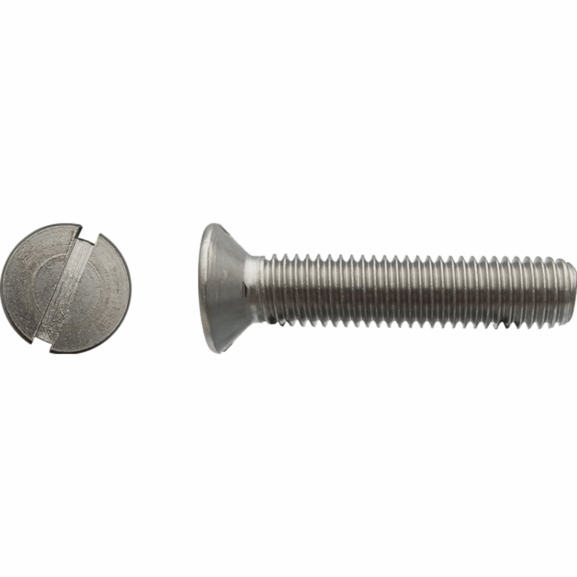 Vis à métaux tête fraisée fendue Inox A2 
