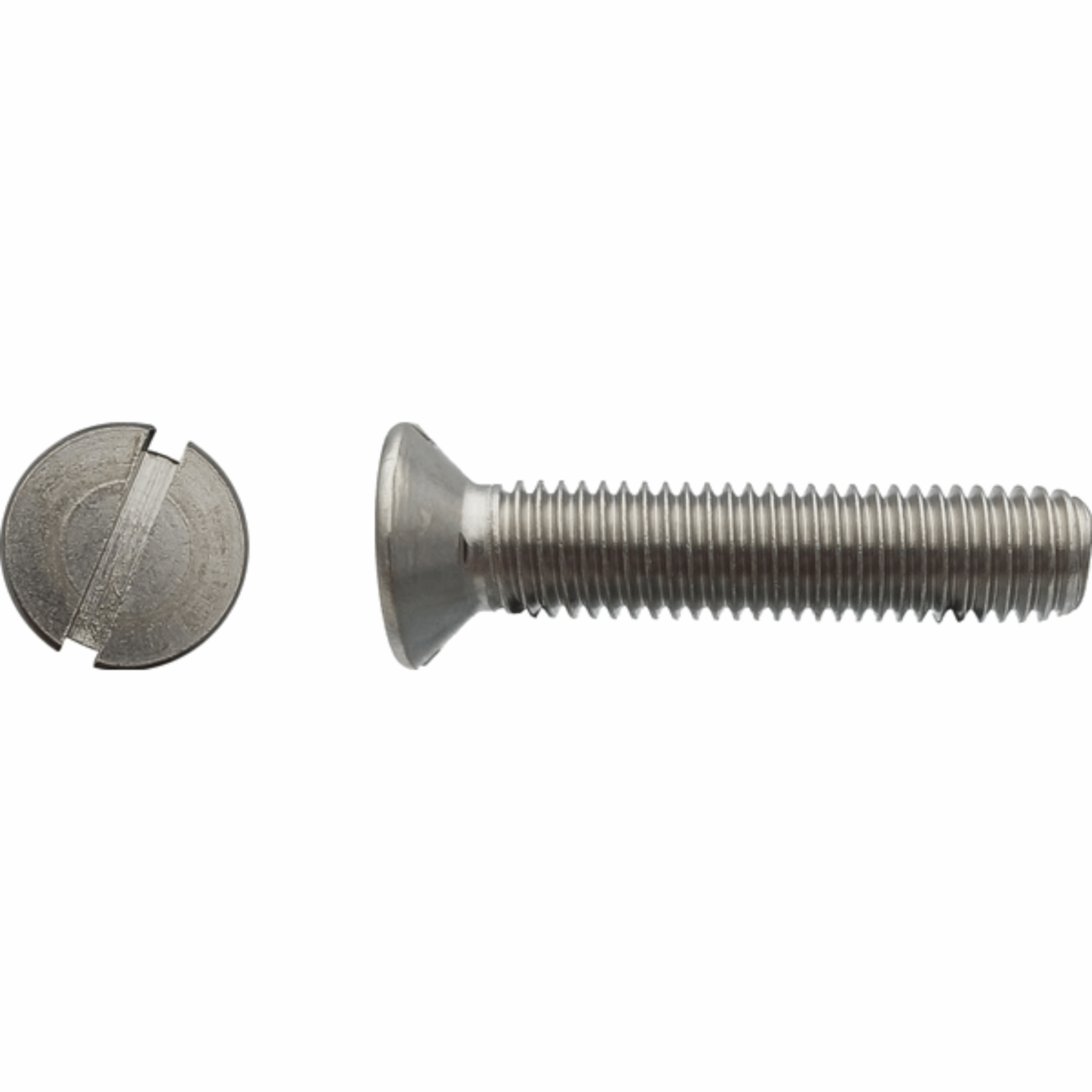 Vis à métaux tête fraisée fendue Inox A2 
