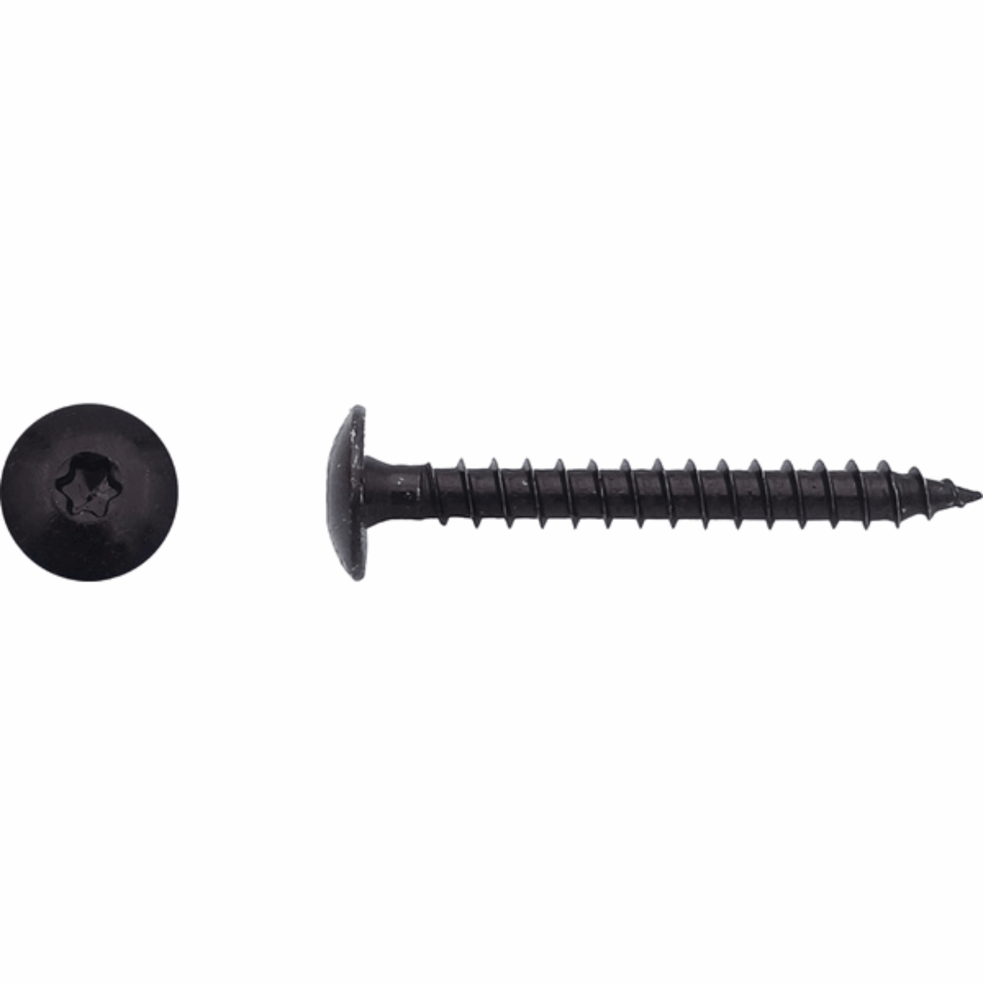Vis penture torx Zingué noir - Ø6