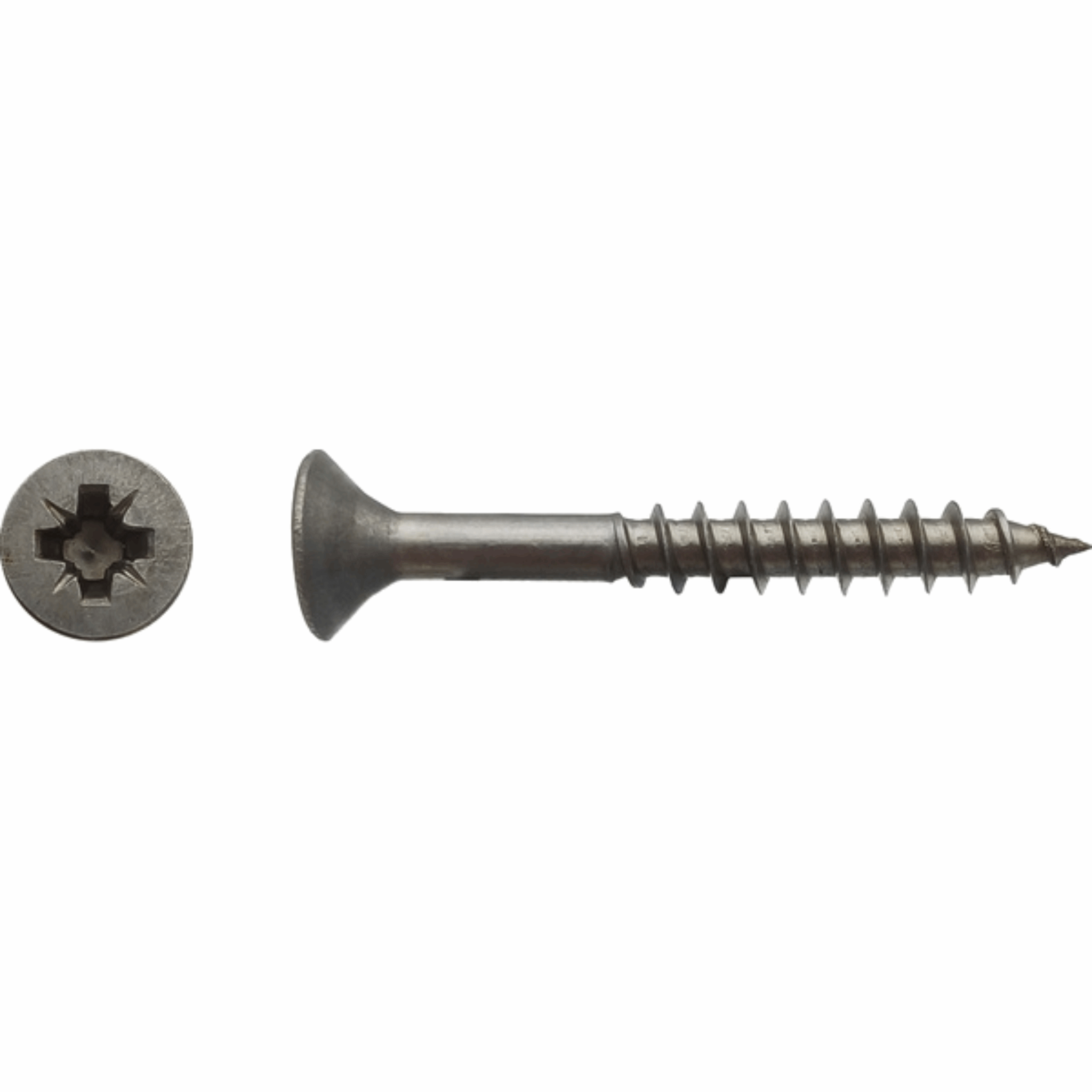 Vis pour panneaux agglo tête fraisée pozidriv filetage partiel Inox A2 