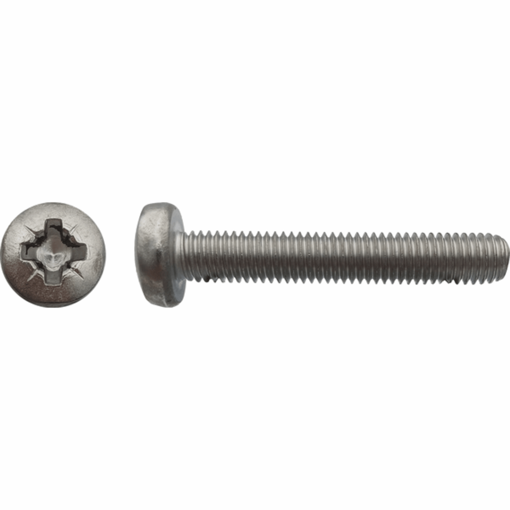 Vis à métaux tête cylindrique bombée large pozidriv Inox A2 