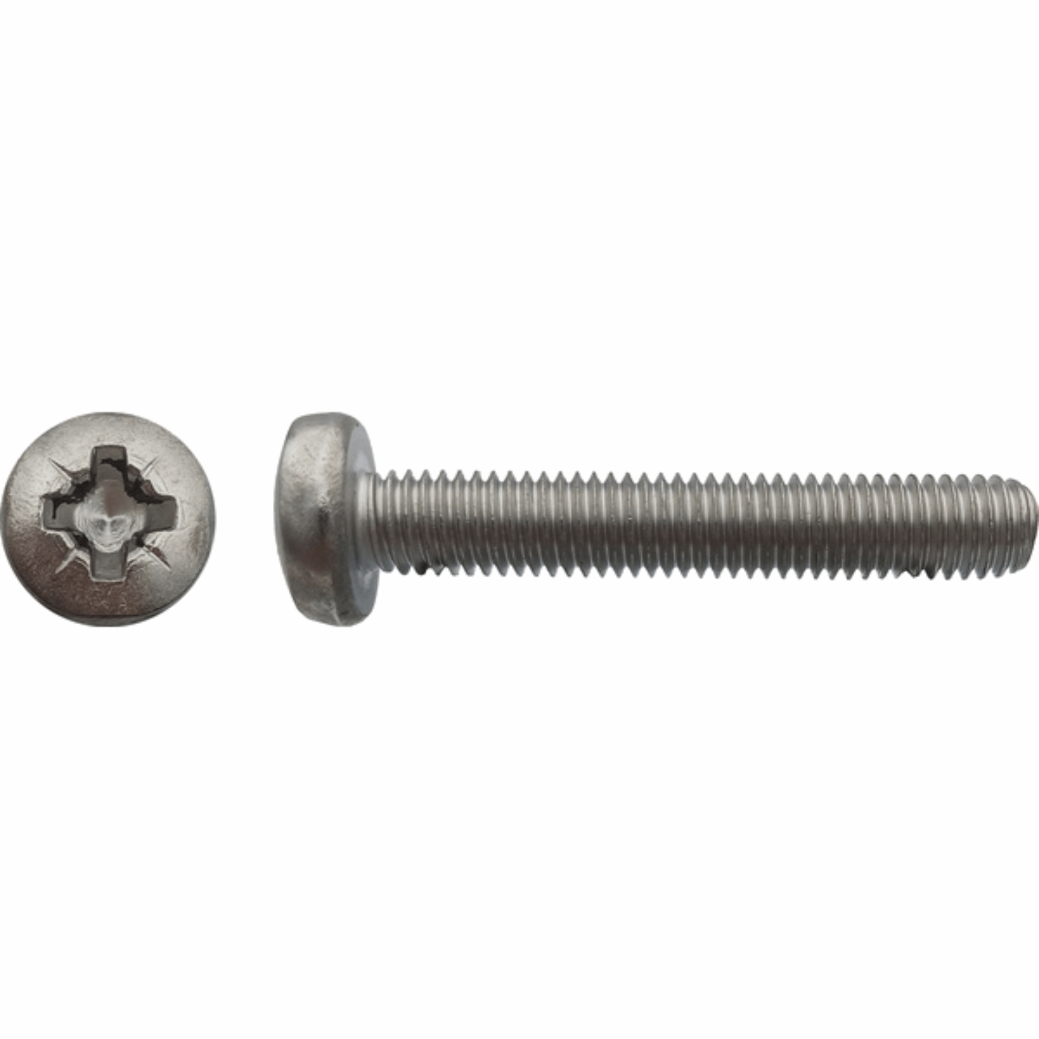 Vis à métaux tête cylindrique bombée large pozidriv Inox A2 