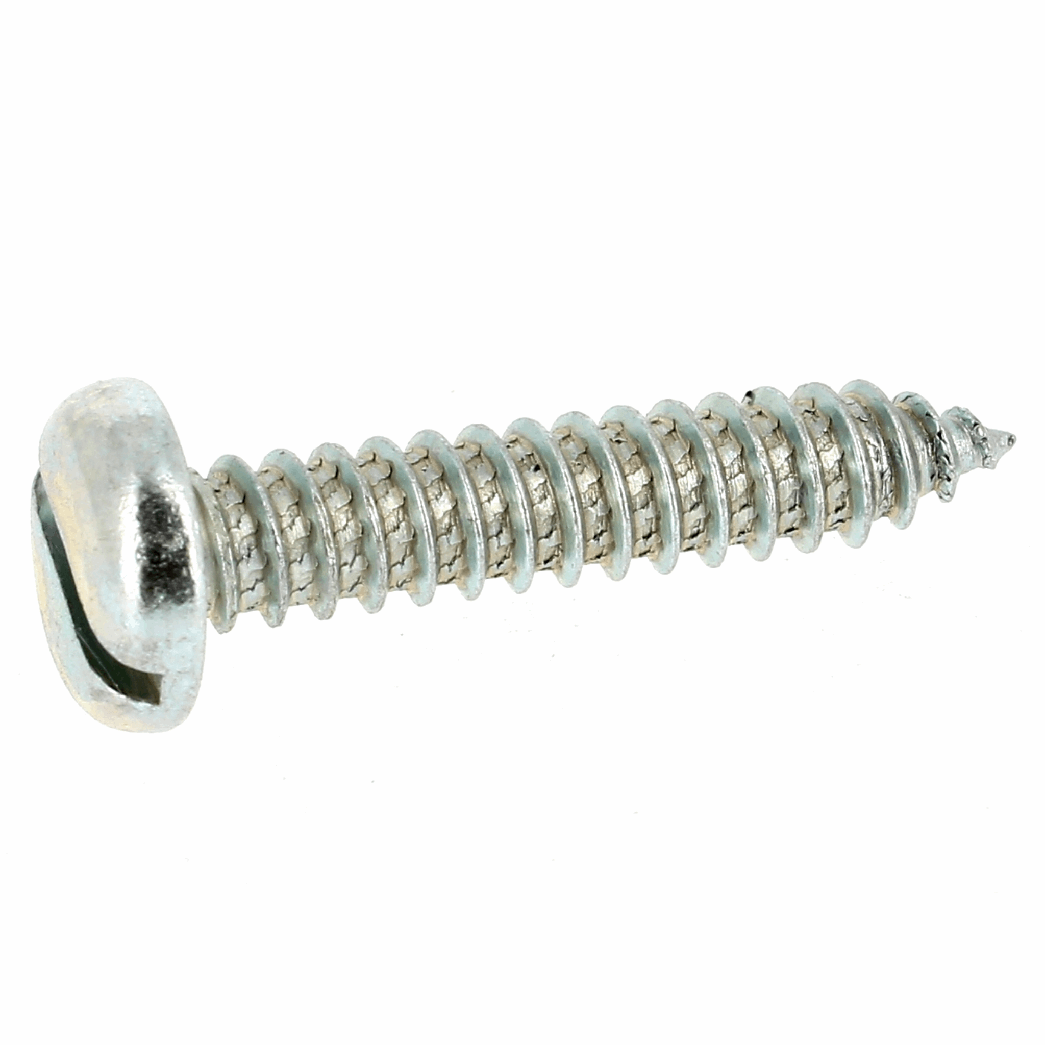 Vis à tôle tête cylindrique fendue Zingué blanc 